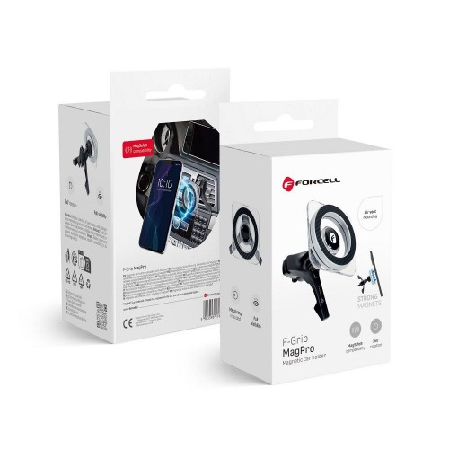 FORCELL F-GRIP MAGPRO magnetski auto držač za vjetrobransko staklo / ventilacijski otvor  s MagSafe  