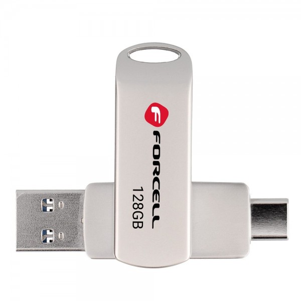 FORCELL F-DATA USB MEMORIJA Metal Duo 128GB USB3.2 Gen 1 (USB A / Type C) SREBRNI FORCELL F-DATA USB MEMORIJA Metal Duo 128GB USB3.2 Gen 1 (USB A / Type C) SREBRNI PT-FC-F-DATA-128-1 Mobilab, servis i prodaja mobitela, tableta i računala