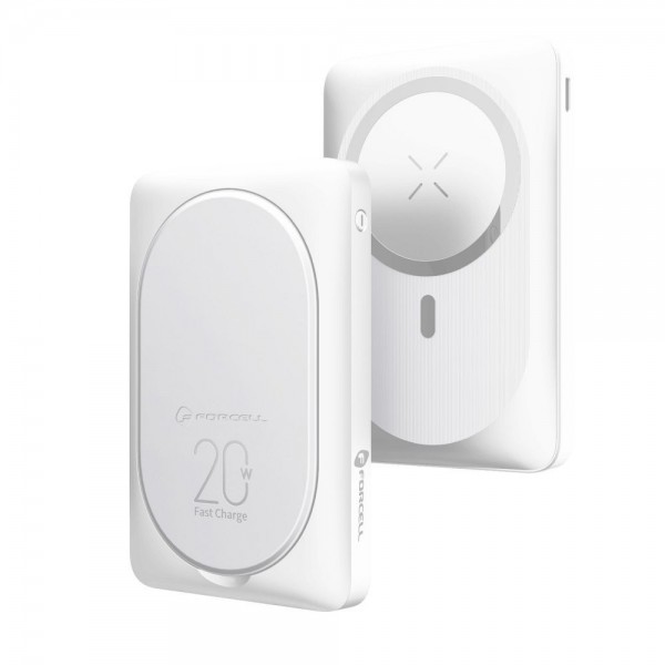 FORCELL Powerbank F-Energy Magstand sa magsafe F10K2 QC3.0 PD 5A 20W 10000mah - BIJELI FORCELL Powerbank F-Energy Magstand sa magsafe F10K2 QC3.0 PD 5A 20W 10000mah - BIJELI