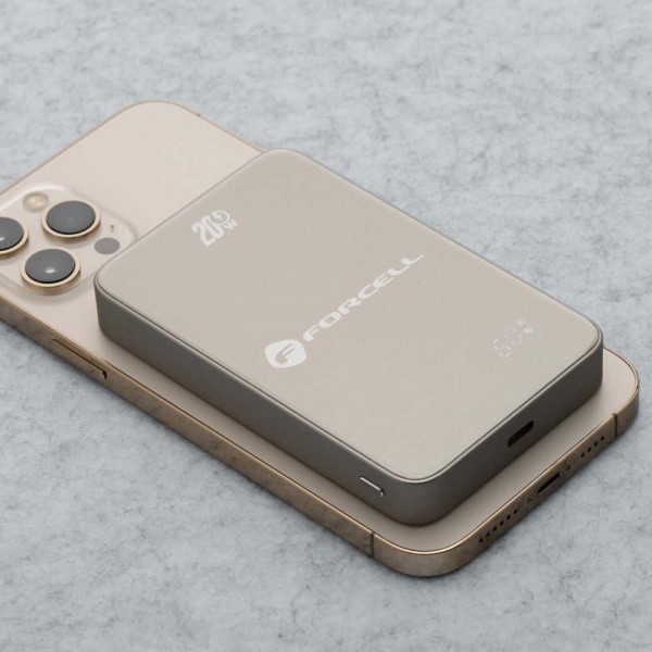 FORCELL Powerbank F-Energy SUPERSLIM sa magsafe F10K8 QC4.0 PD3.0 15W 10000mah - TITANIUM