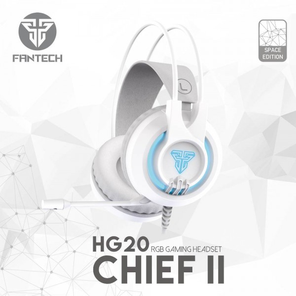 FANTECH SLUŠALICE ŽIČNE GAMING  2*3.5 mm + USB + MIKROFON CHEF II HG20 BIJELE