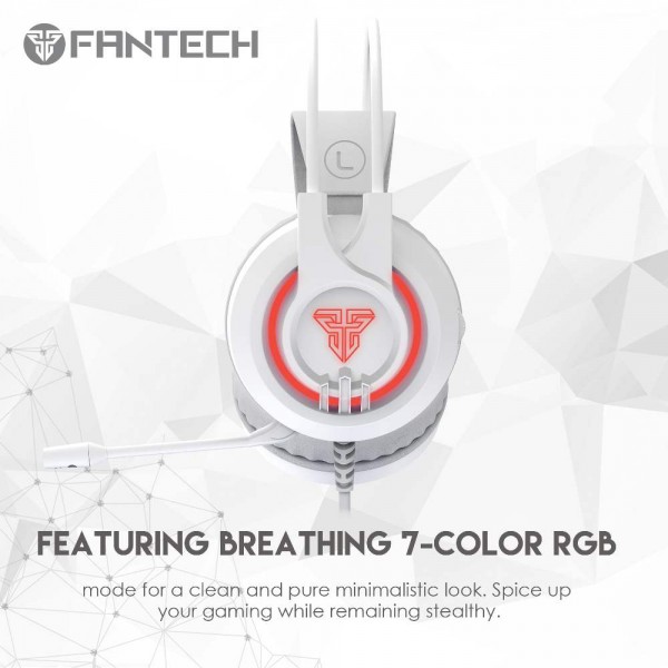 FANTECH SLUŠALICE ŽIČNE GAMING  2*3.5 mm + USB + MIKROFON CHEF II HG20 BIJELE