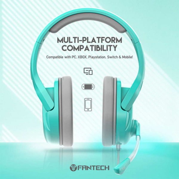 FANTECH SLUŠALICE ŽIČNE GAMING 3.5 mm + USB + MIKROFON VALOR MH86 ZELENE MD-FANTECH-MH86-GR Mobilab, servis i prodaja mobitela, tableta i računala