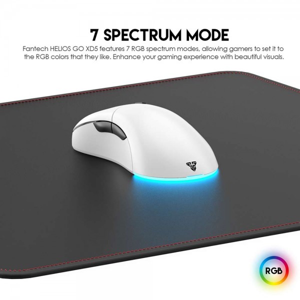 FANTECH MIŠ GAMING BEŽIČNI 800-19000 DPI HELIOS GO XD5 BIJELI