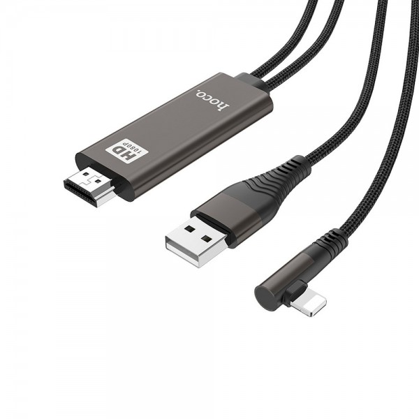 HOCO HDMI Adapter kabel - lightning na HDMI i USB UA14 2m 