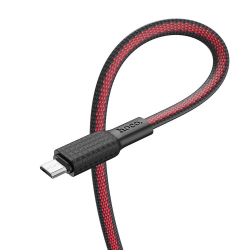 HOCO USB kabel - 2,4A X69 micro USB 1M - CRNO-CRVENI