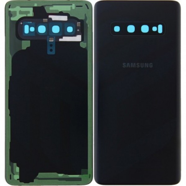 Poklopac baterije Samsung S10 G973 + lens kamere crni (Prism Black) 1. klasa