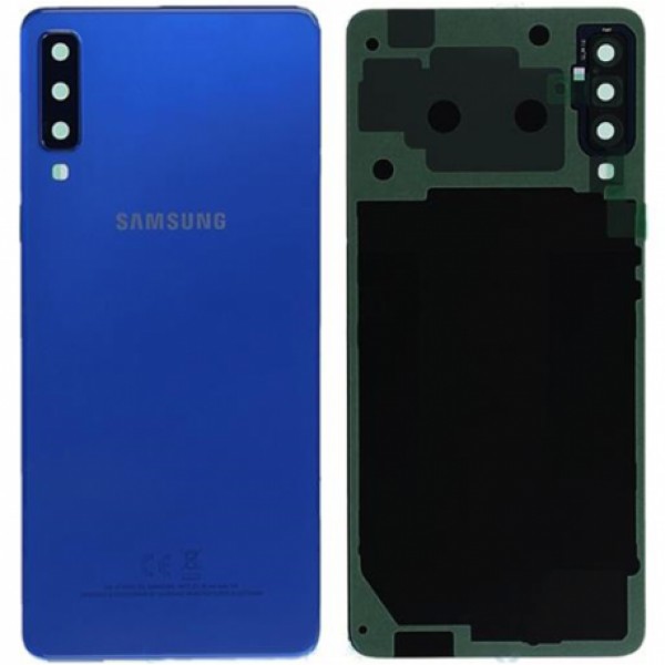 Poklopac baterije Samsung A7 2018,A750 + lens kamere plavi zamjenski