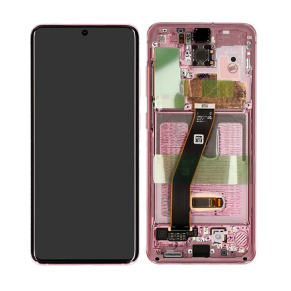 LCD Samsung S20,G980/S20 5G G981 + touch + okvir rozi (Cloud Pink) original EU