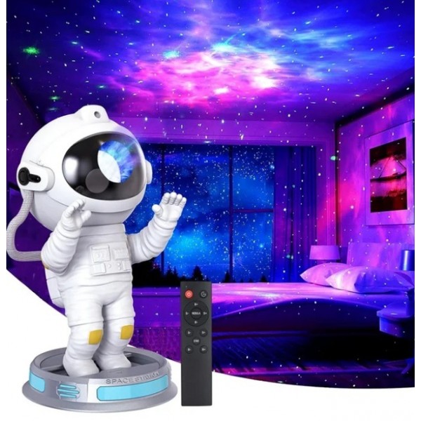 XO PROJEKTOR U OBLIKU ASTRONAUTA S ASTRO PROJEKCIJOM CF1 (Bijeli) PT-XO-CF1 Mobilab, servis i prodaja mobitela, tableta i računala