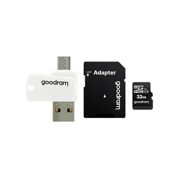 Memorijska kartica 32GB UHS-I CLASS 10 100MB/s  sa adapterom + čitač - Goodram