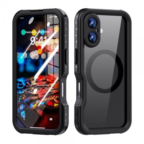 Torbica VODOOTPORNA IP68 SHELLBOX GT MagSafe ZA IPHONE 16 - CRNA