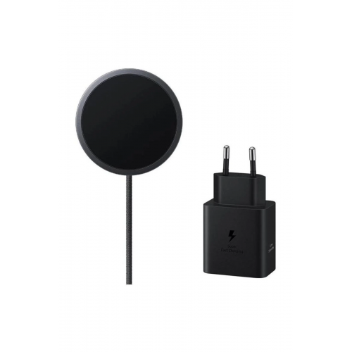 Samsung Bežični magnetski punjač EP-P2900TBEGWW 25W (Tamno Sivi) + kućni punjač 45W (Crni) Original EU