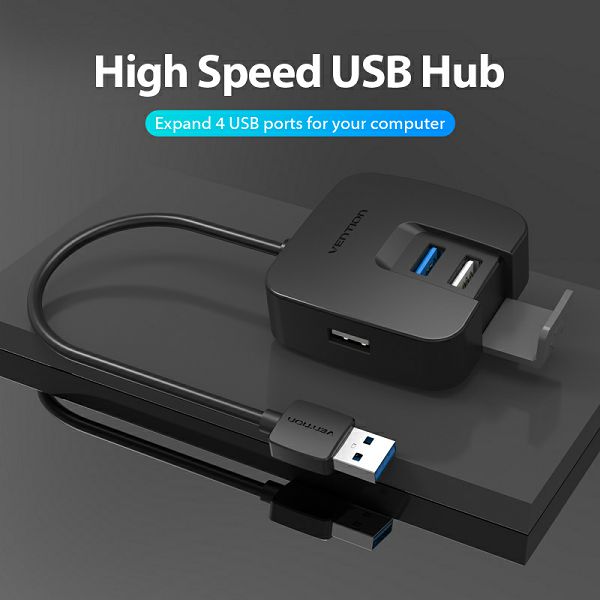 VENTION HUB USB NA USB 3.0 + 3*USB 2.0 + MICRO 0.5m CHABD CRNI